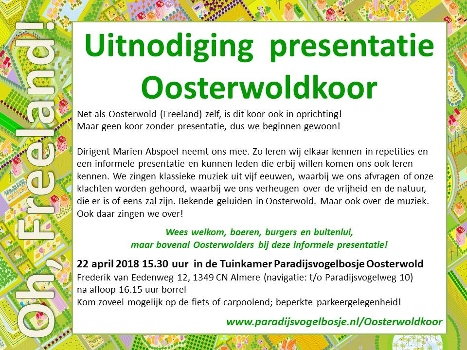 uitnodiging oosterwoldkoor